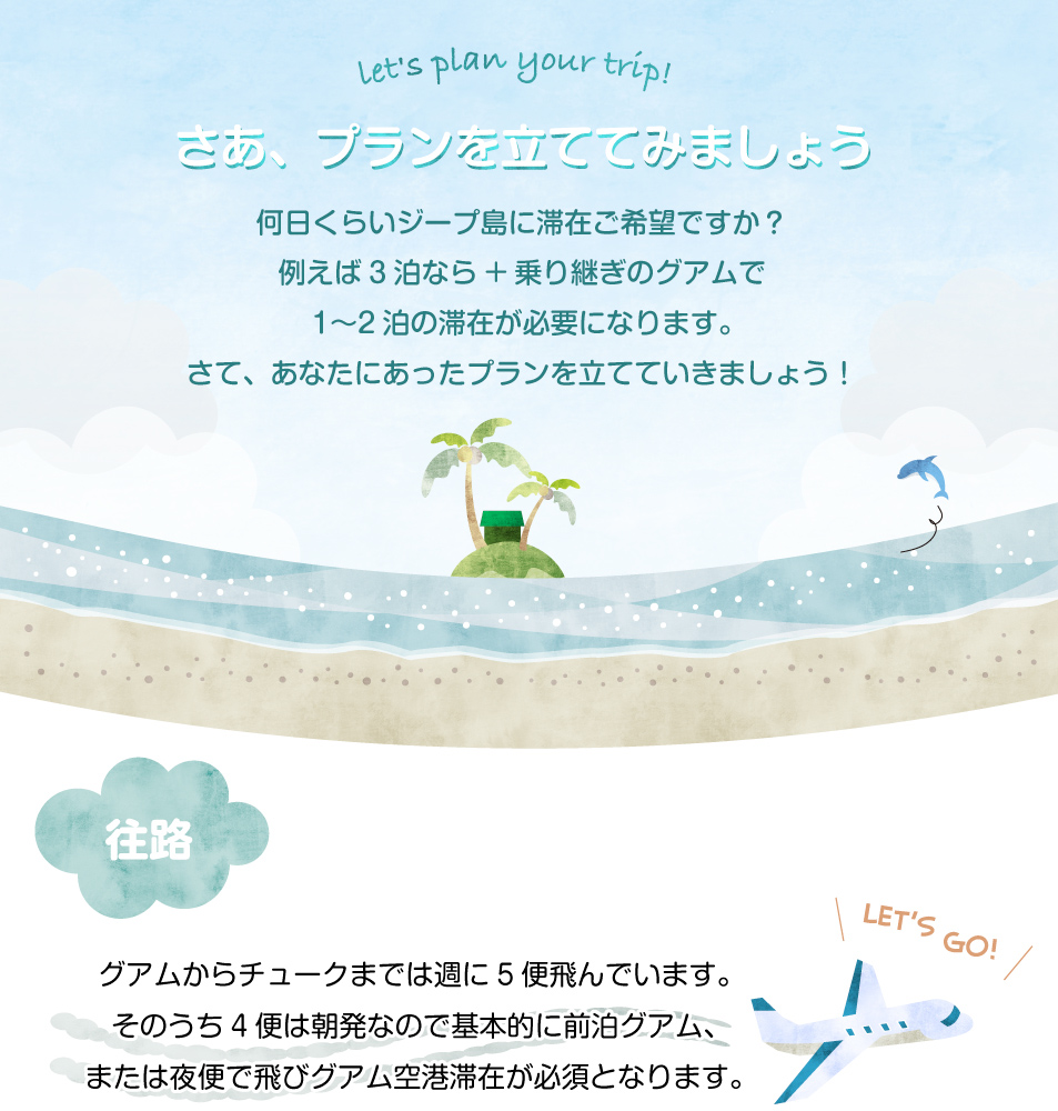 ジープ島旅行計画